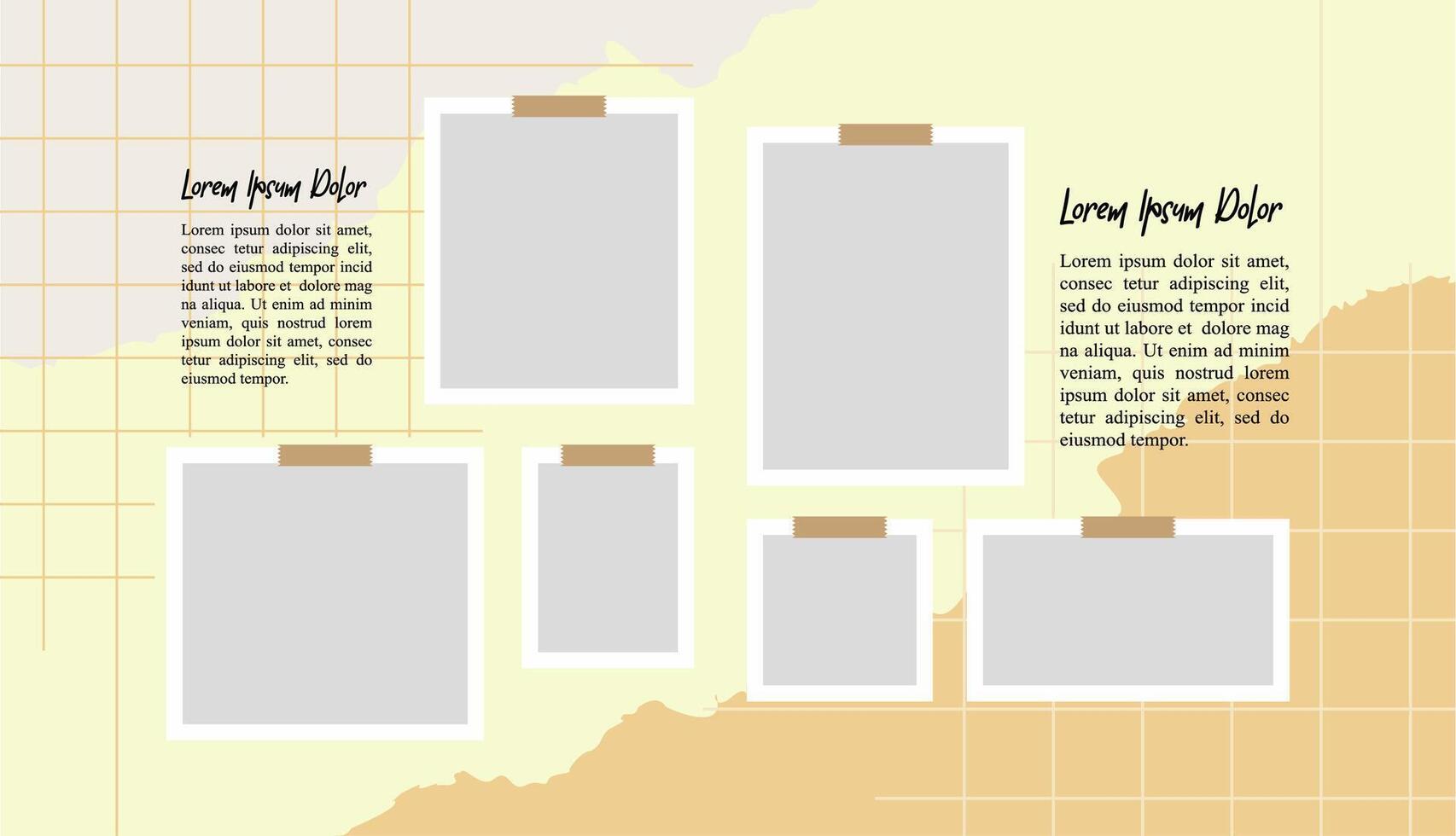 Creative Template Collage Frames for photo vector