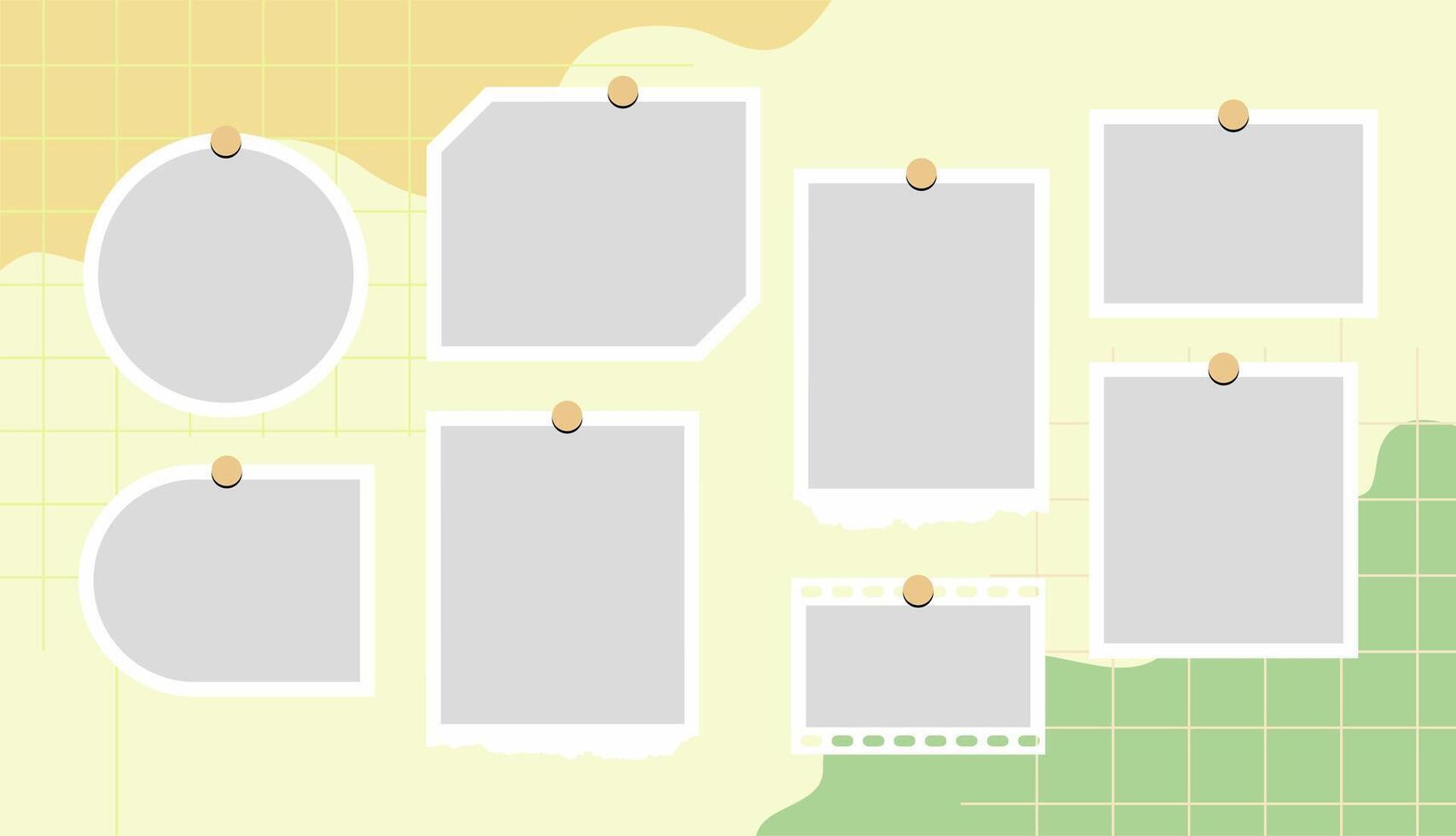 Collage of realistic frames Border vector