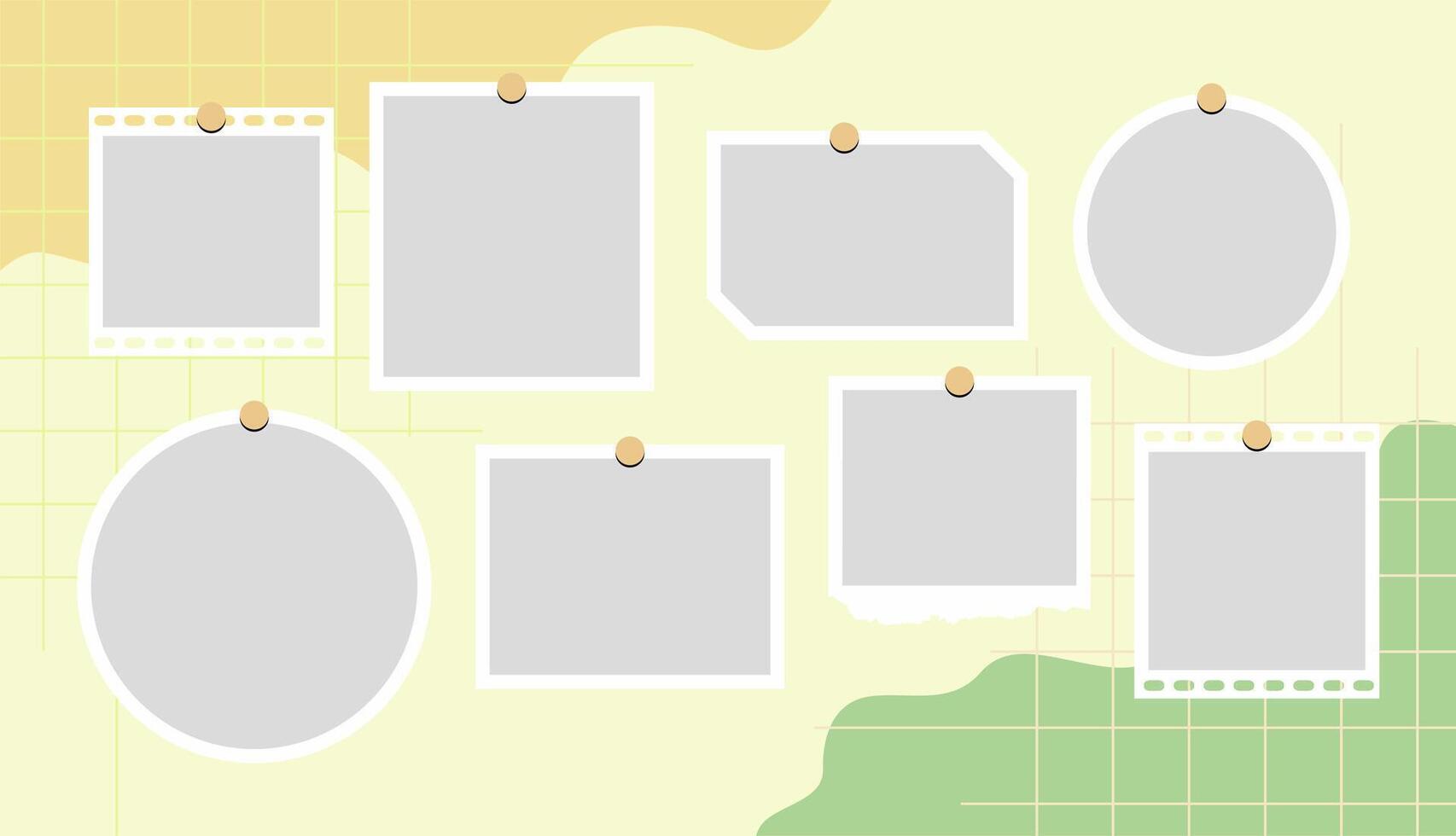 Picture collage frames set vector