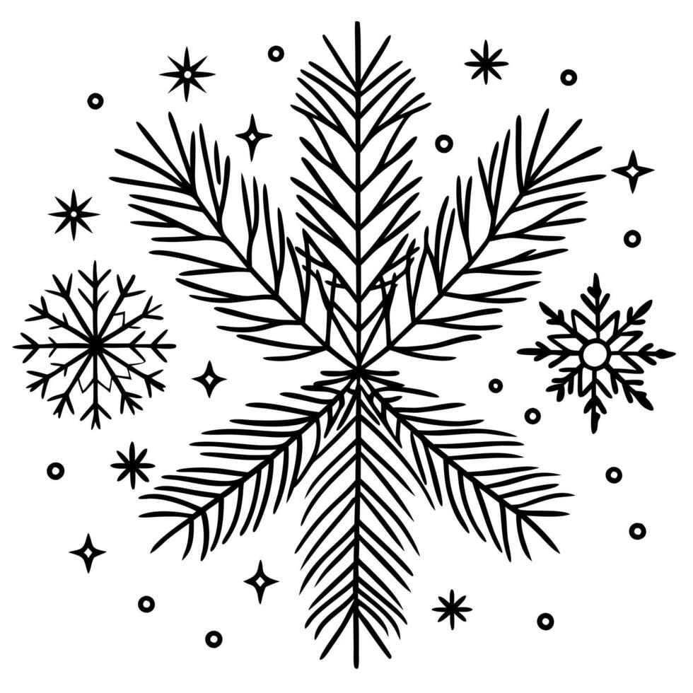 Festive Christmas New Year background pine branches. Holiday Christmas tree branches. Winter fir vector