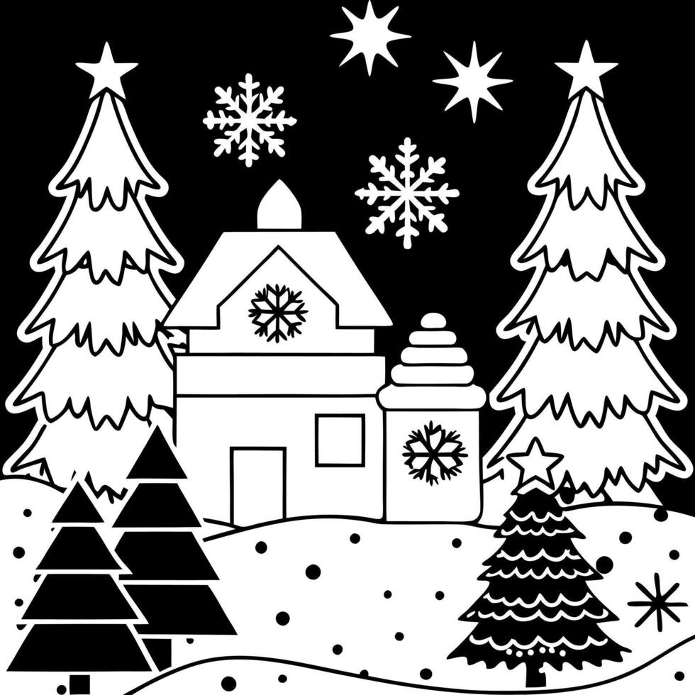 Festive Christmas concept with white paper cut elements background. vector