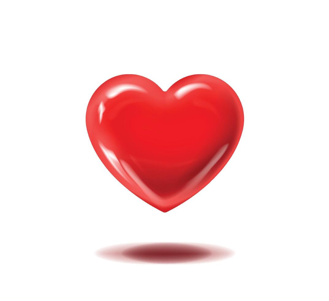 Heart shape. Red Valentine's heart. vector