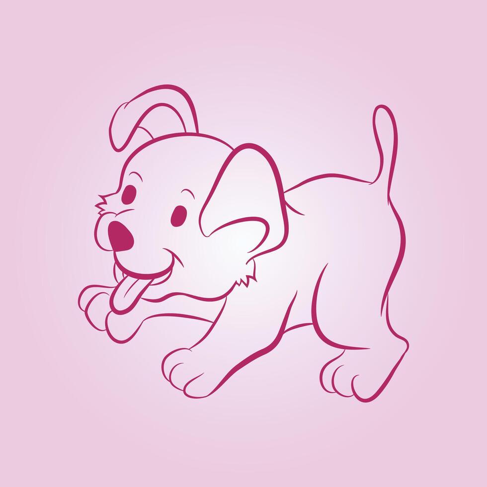 Dog trendy artwork good abstract illustration colorful practical design vector