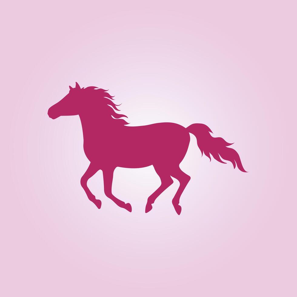 Running horse trendy artwork good abstract illustration colorful practical design vector