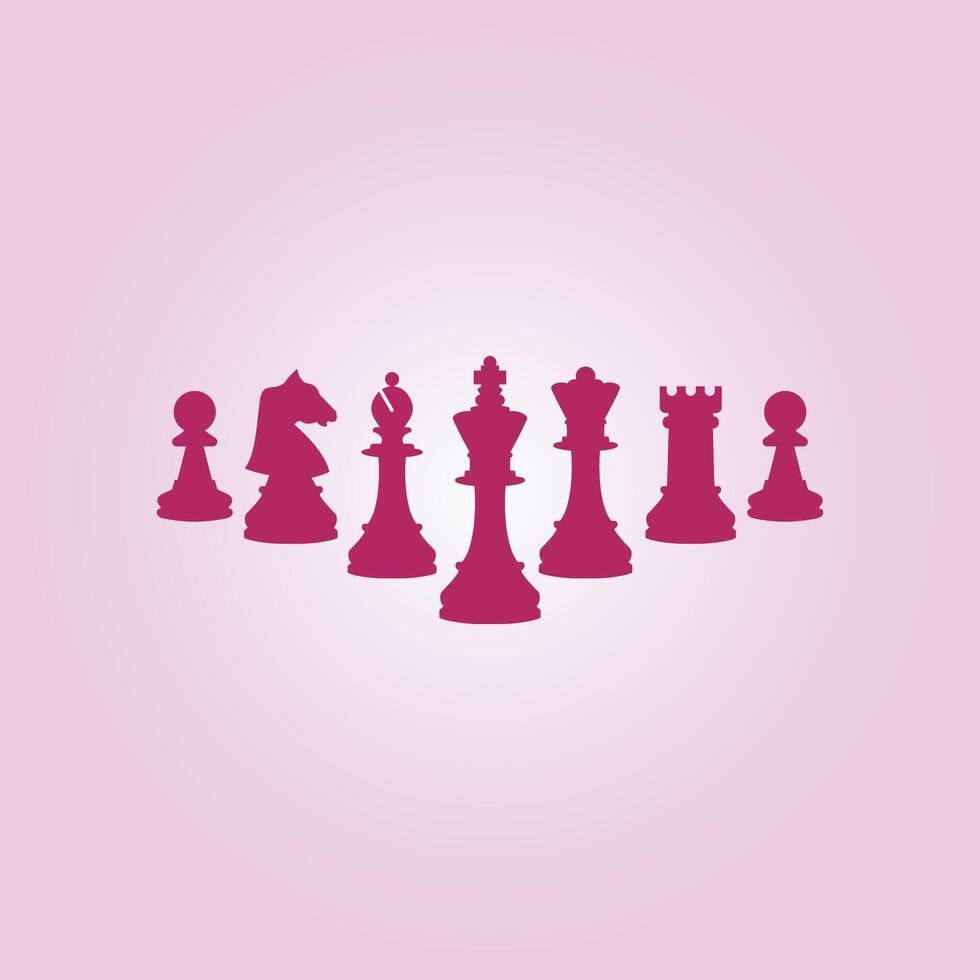 Chess Pieces trendy artwork good abstract illustration colorful practical design vector