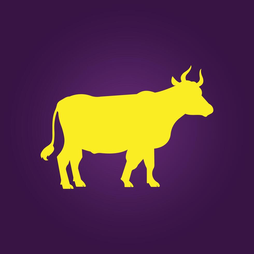 Bull trendy artwork elegant abstract illustration colorful practical design vector