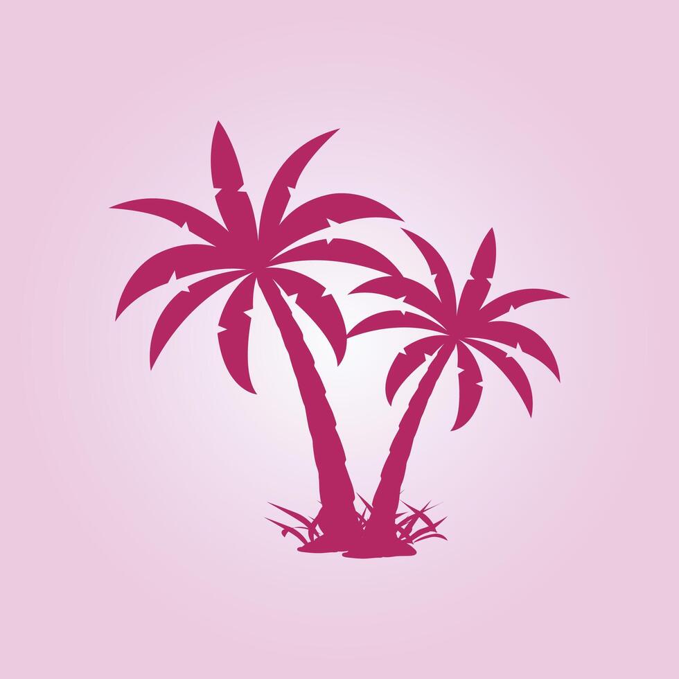 Palm tree trendy artwork good abstract illustration colorful practical design vector