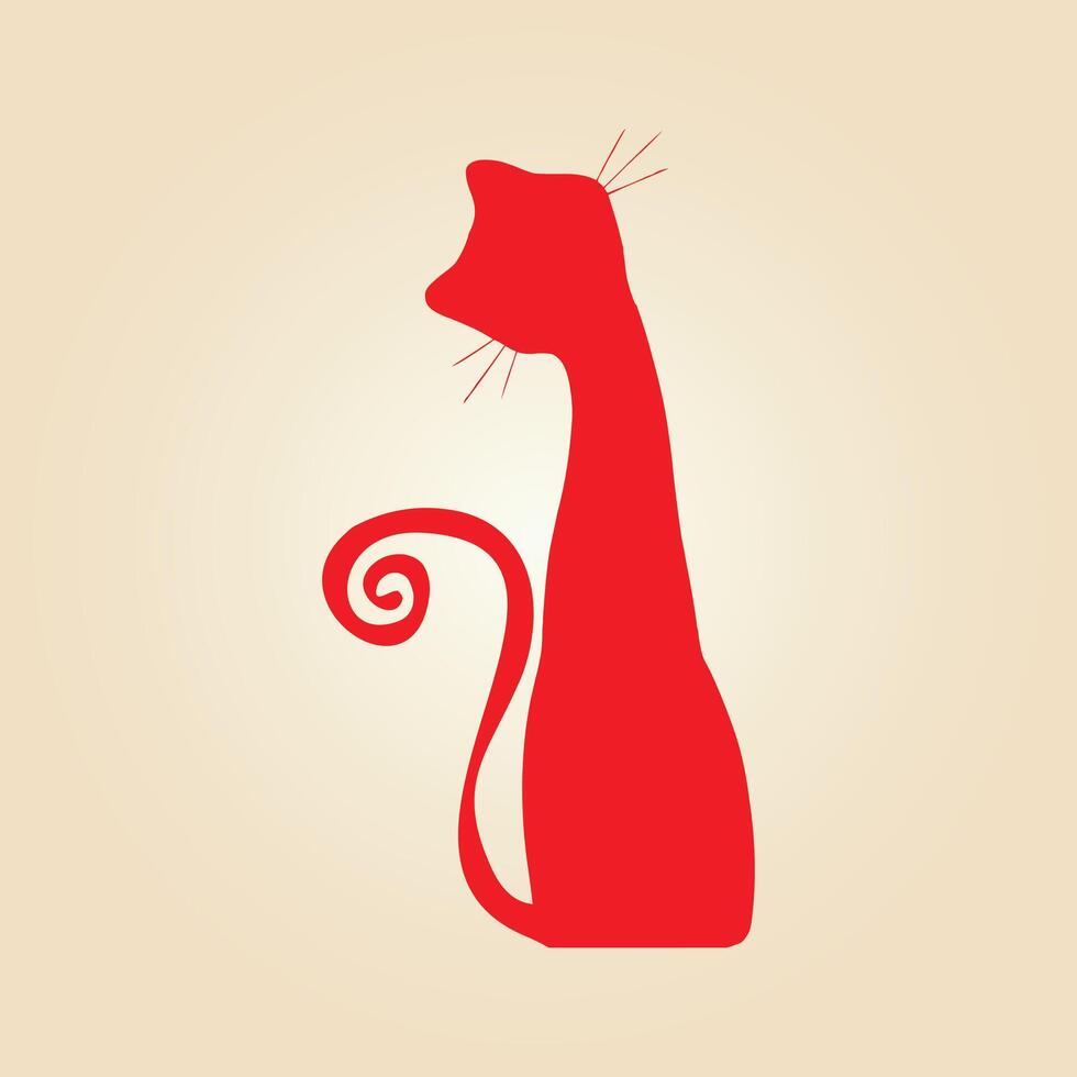 Cat trendy artwork ravishing abstract illustration colorful practical design vector