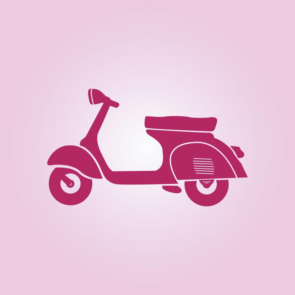 Scooter trendy artwork good abstract illustration colorful practical design vector
