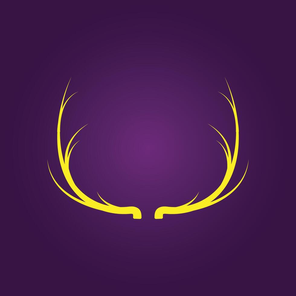 Deer antlers trendy artwork elegant abstract illustration colorful practical design vector