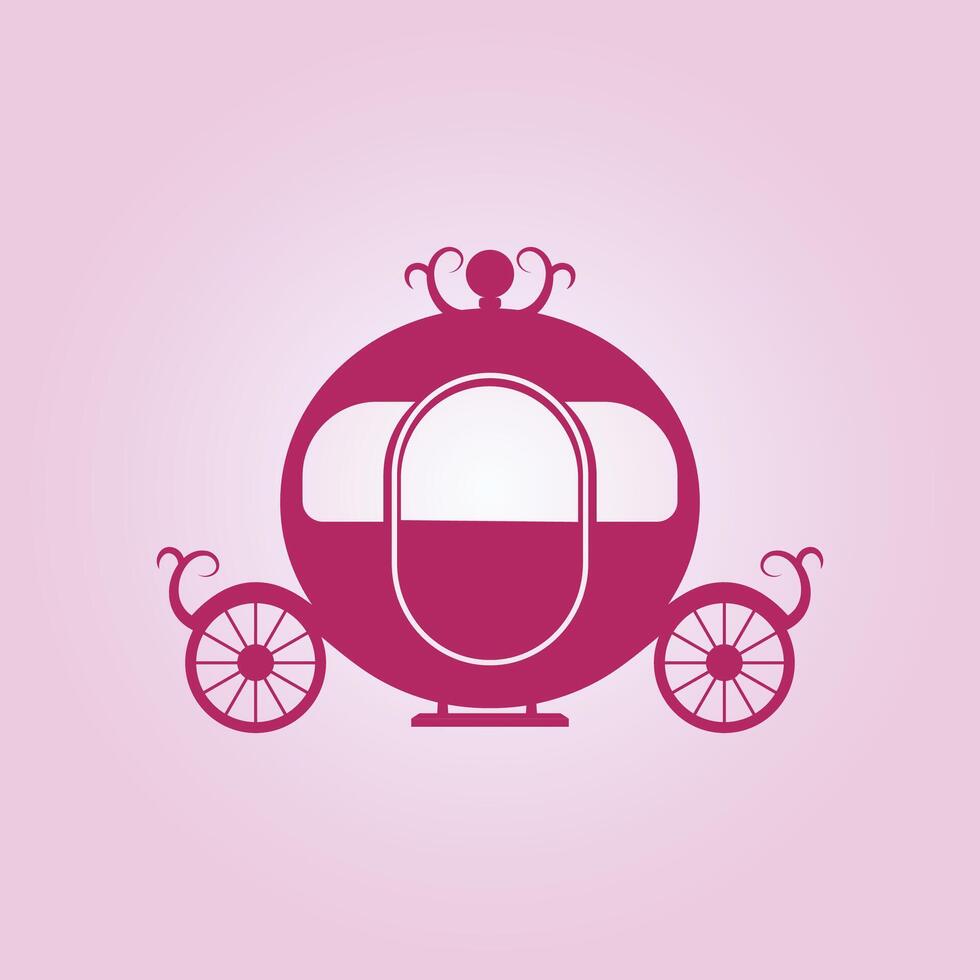 Princess Carriage trendy artwork good abstract illustration colorful practical design vector