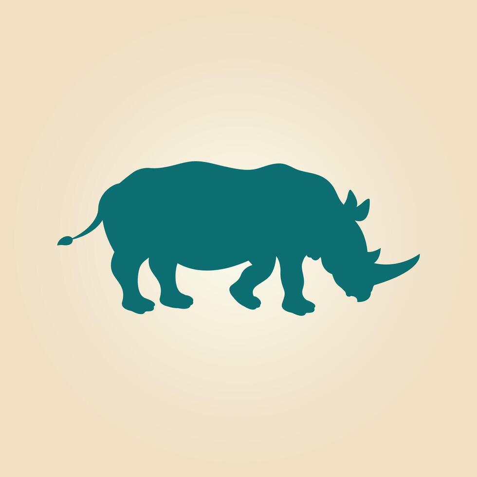 Rhinoceros trendy artwork magnificent abstract illustration colorful practical design vector