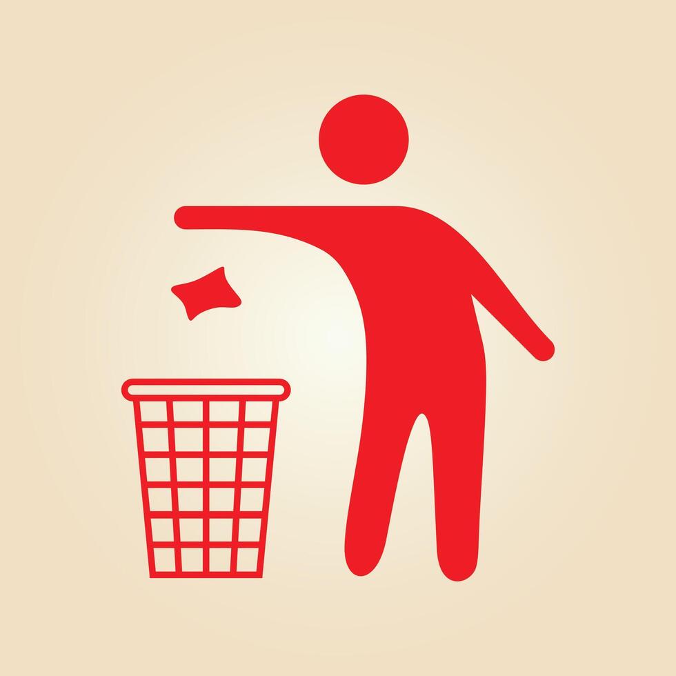 Throw Garbage trendy artwork ravishing abstract illustration colorful practical design vector