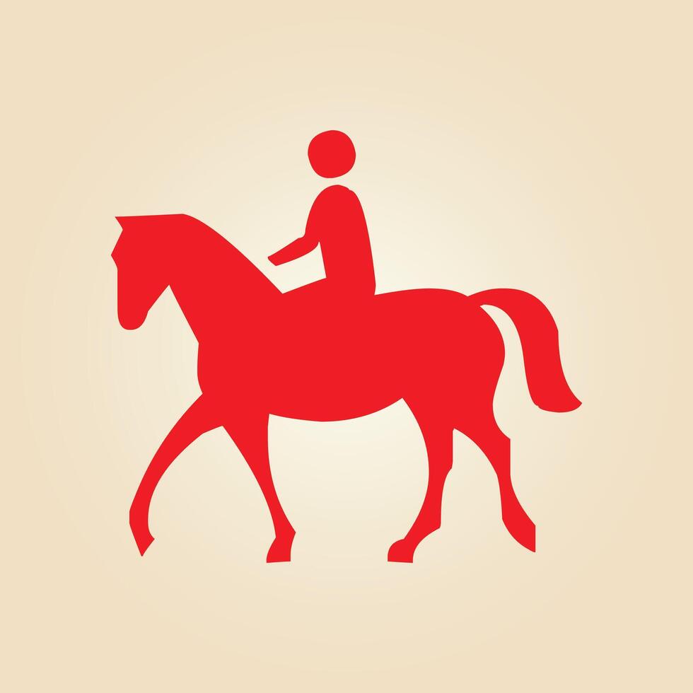 Man on horse trendy artwork ravishing abstract illustration colorful practical design vector