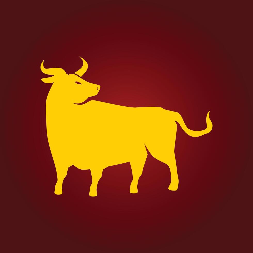 OX Animal trendy artwork magnificent abstract illustration colorful applicable design vector