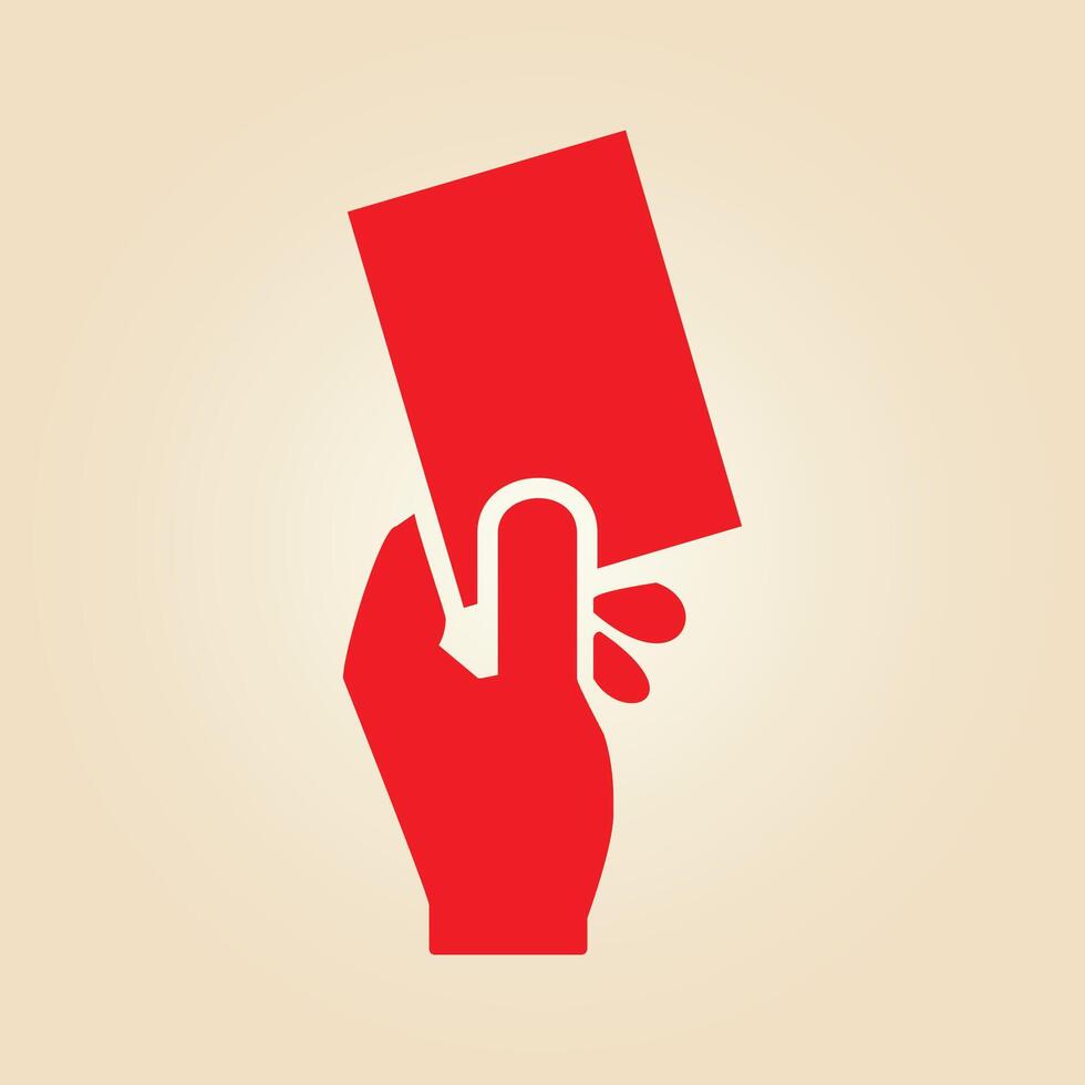 Hand holding card trendy artwork ravishing abstract illustration colorful practical design vector