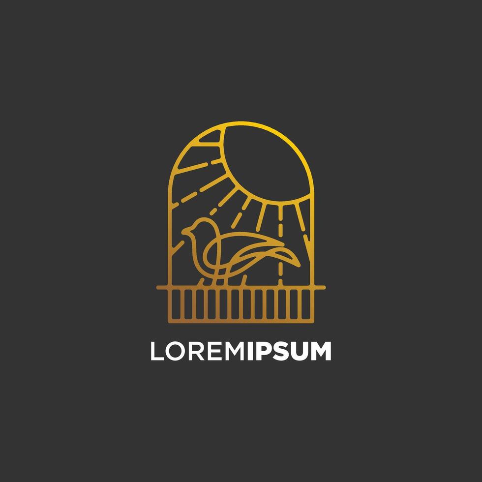 Bird in the Window Logo Design vector