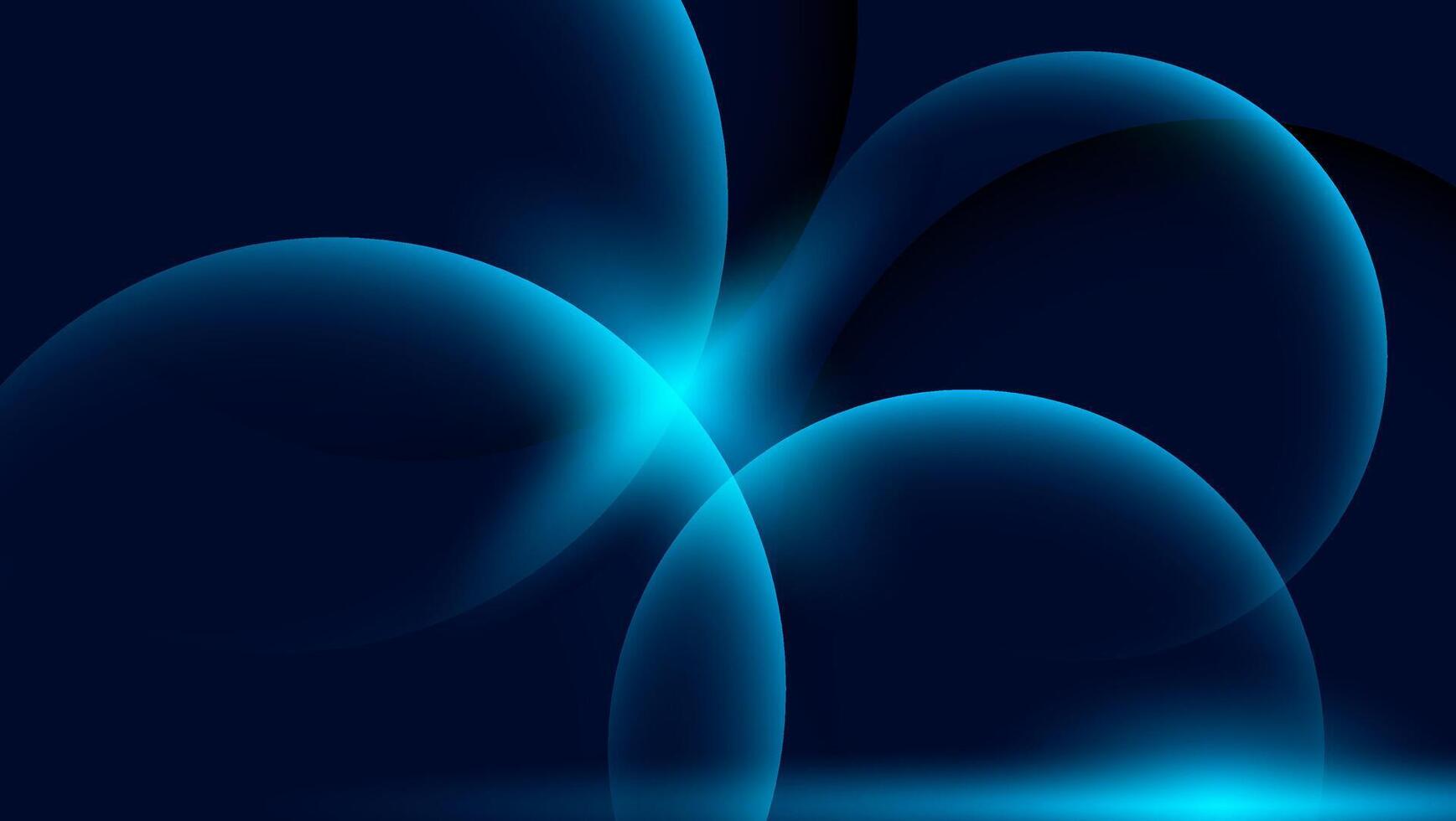 blue light abstract background with circles. technology landing page design vector