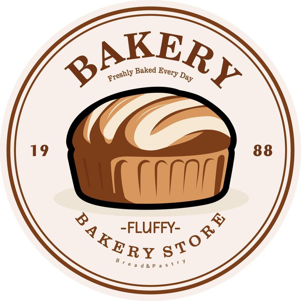 bakery logo with a loaf of bread vector