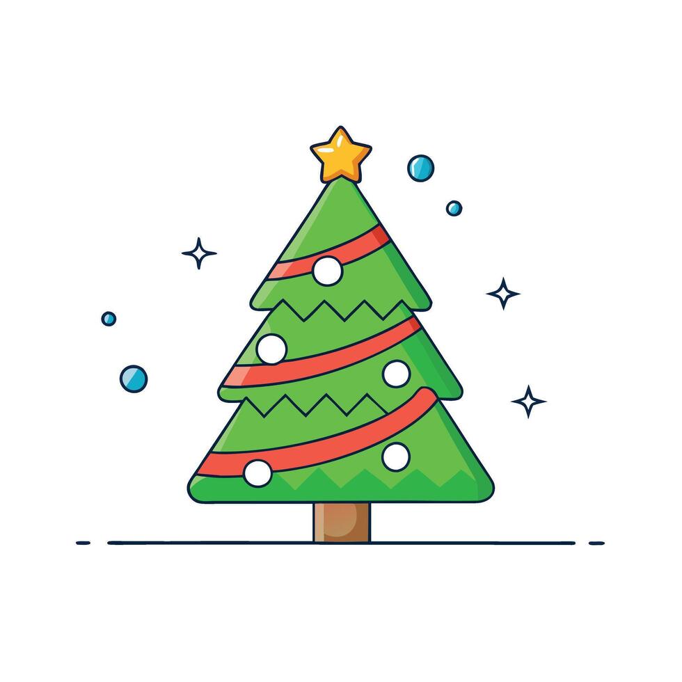 Abstract christmas tree background header wallpaper illustration. Ai digital art illustration vector