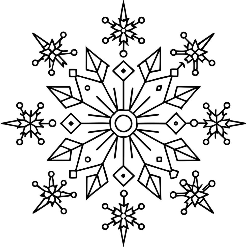 Abstract christmas background with snowflakes created with vector