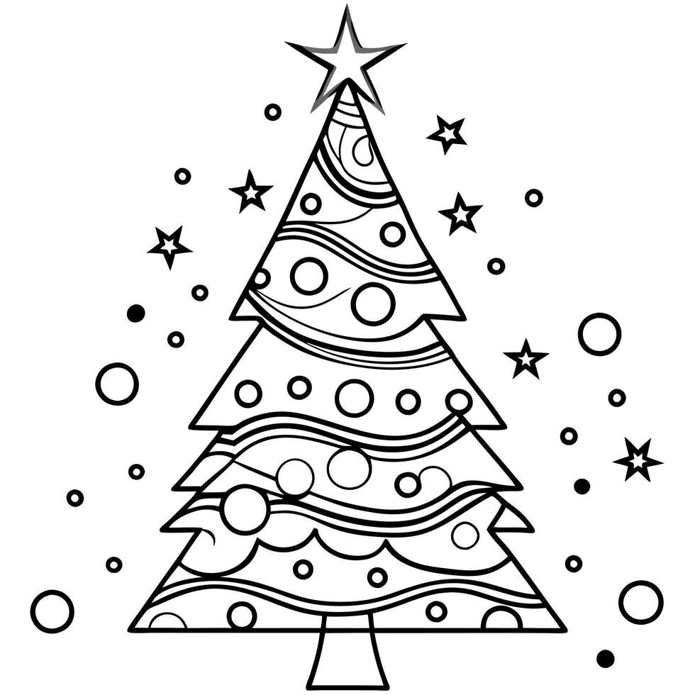 Abstract christmas tree background header wallpaper illustration vector