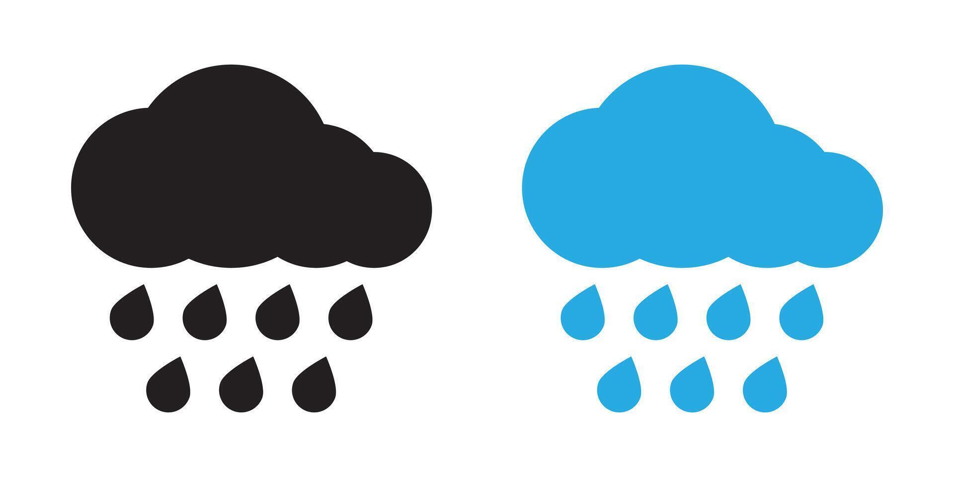 Rain icon. Cloud rain icon. vector