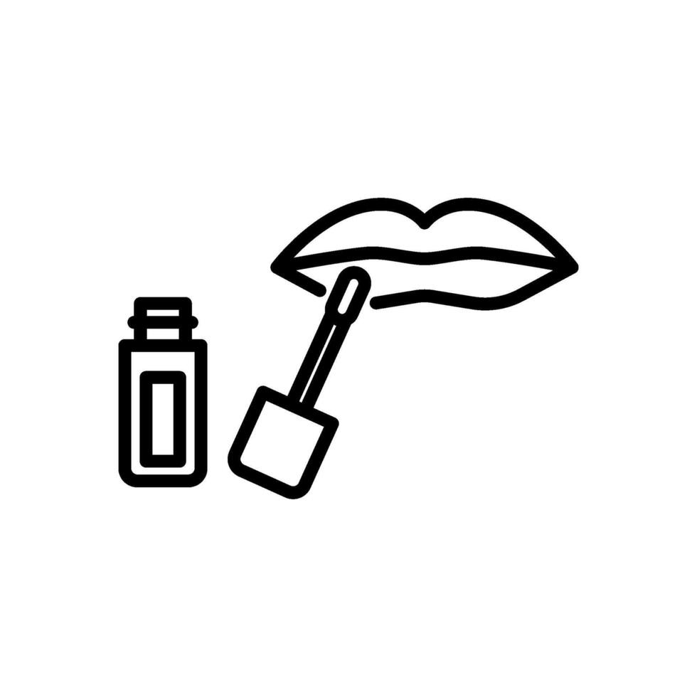lip gloss icon, line style icon vector