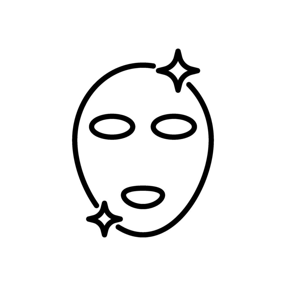facial mask icon, line style icon vector