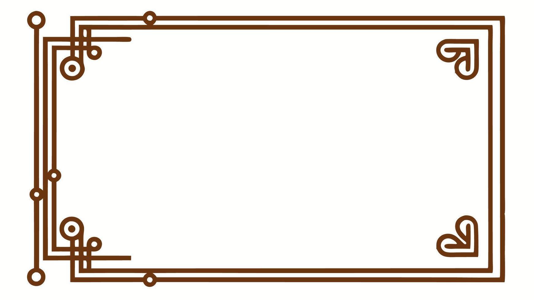 Lineary greometric rectangle frame design on white background for invitation or wedding frame design vector