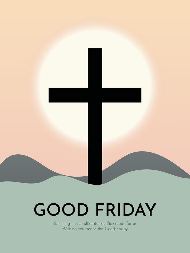 Good friday cross illustration vector
