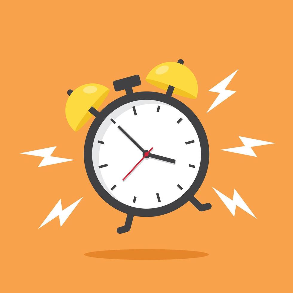 Clock icon in flat style. Round watch illustration on isolated background. Timer sign business concept. vector