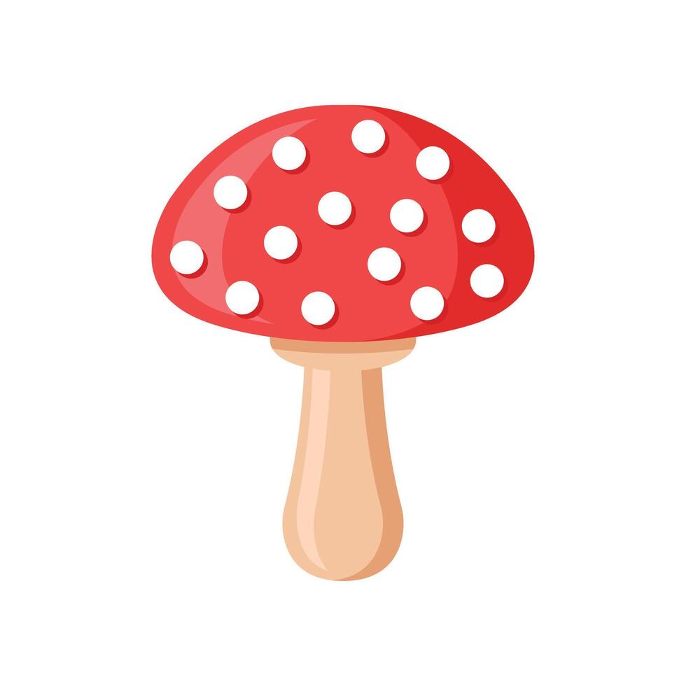 Mushroom icon in flat style. Boletus illustration on isolated background. Nature food sign business concept. vector