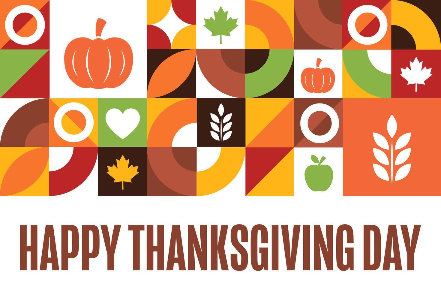Happy Thanksgiving Day. Holiday concept. Template for background, banner, card, poster with text. vector