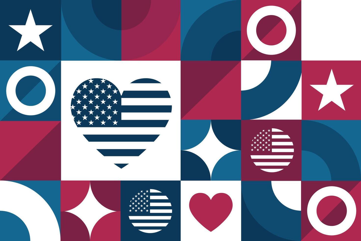 November is Military Family Appreciation Month. Seamless geometric pattern. Template for background, banner, card, poster. vector