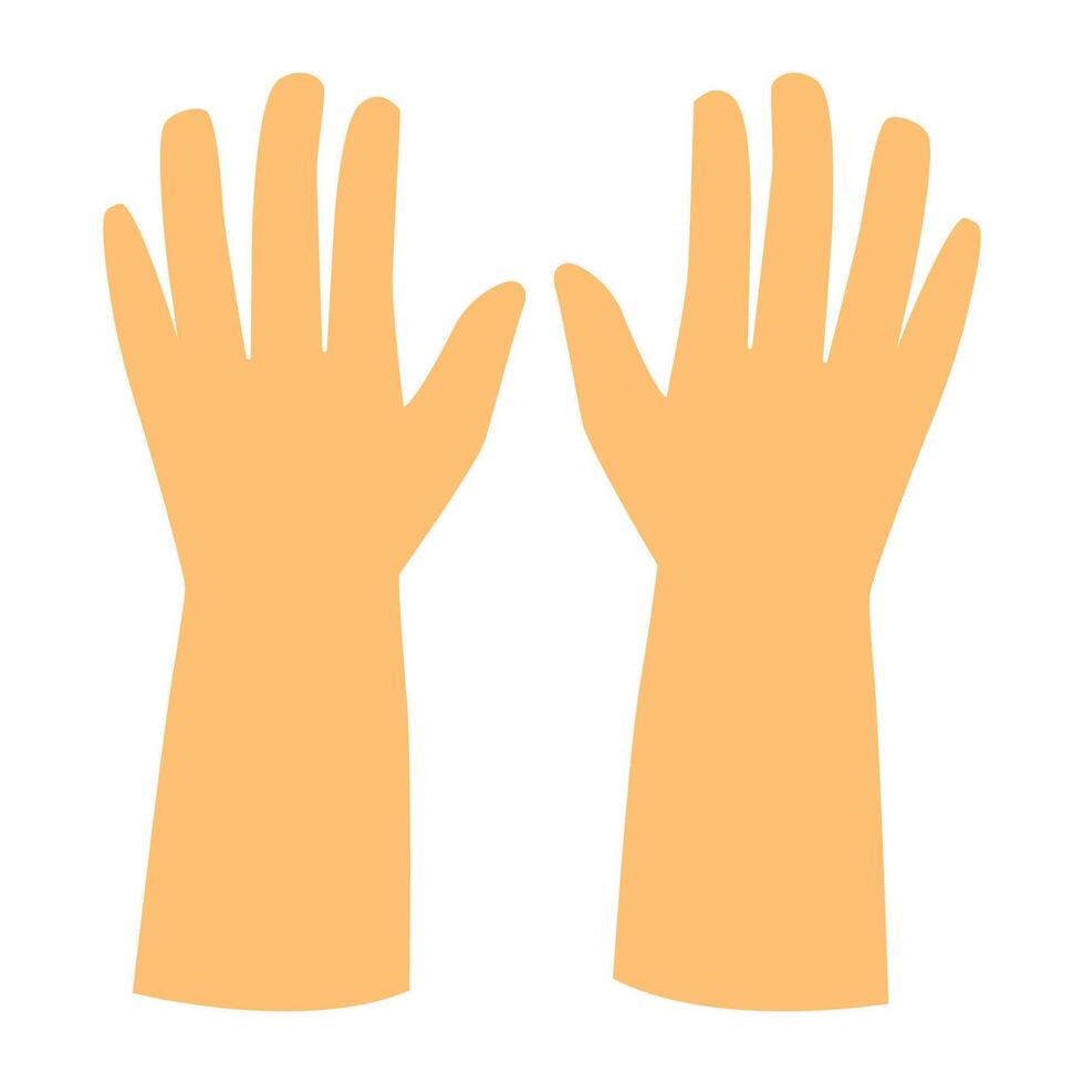 Yellow rubber gloves isolated on a white background vector
