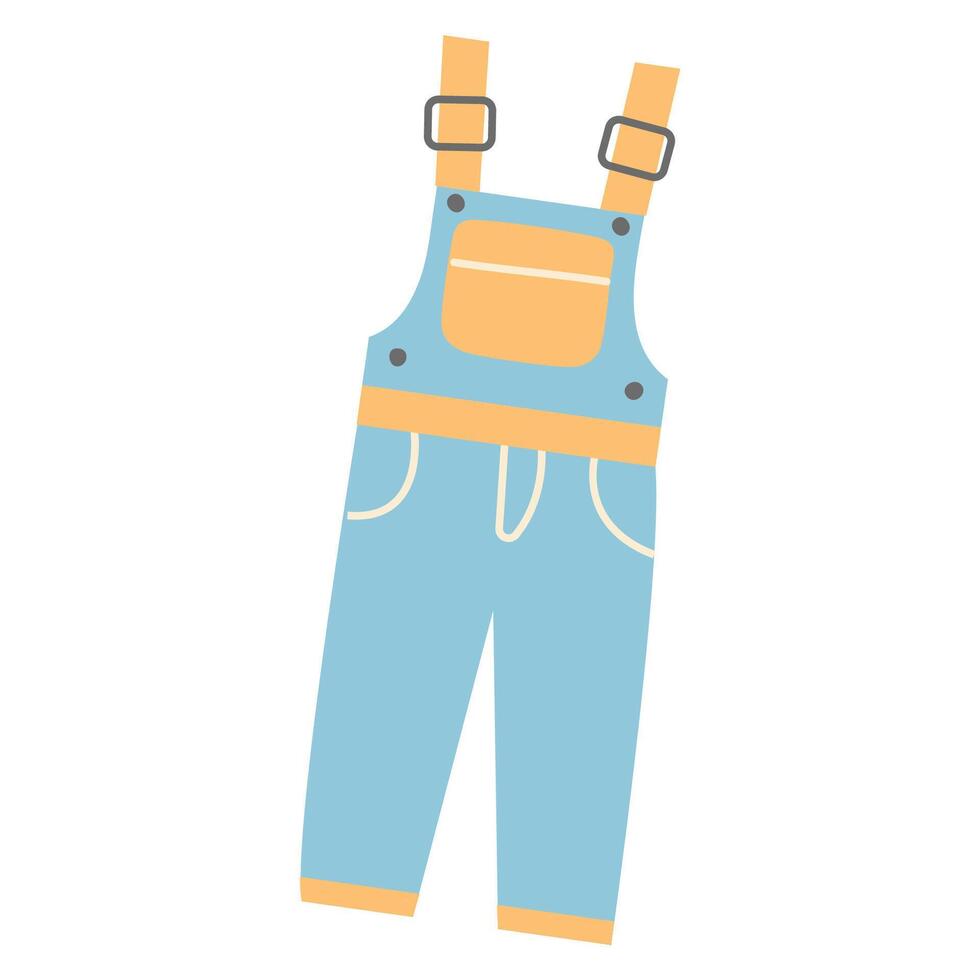 Gardener's overalls isolated on a white background vector