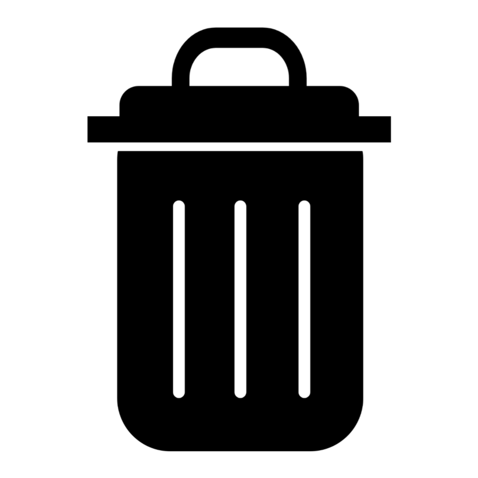Simple trash can icon png