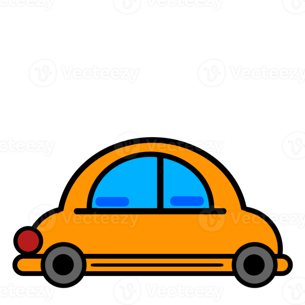 Illustration of a yellow car png