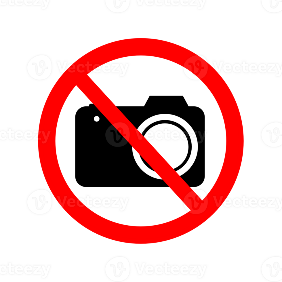no camera sign on transparent background png