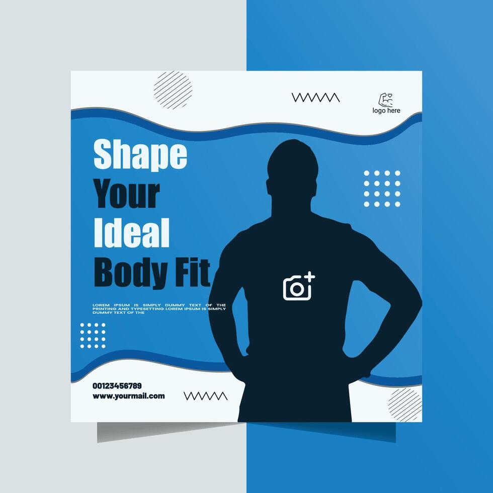 gym flyer design vector