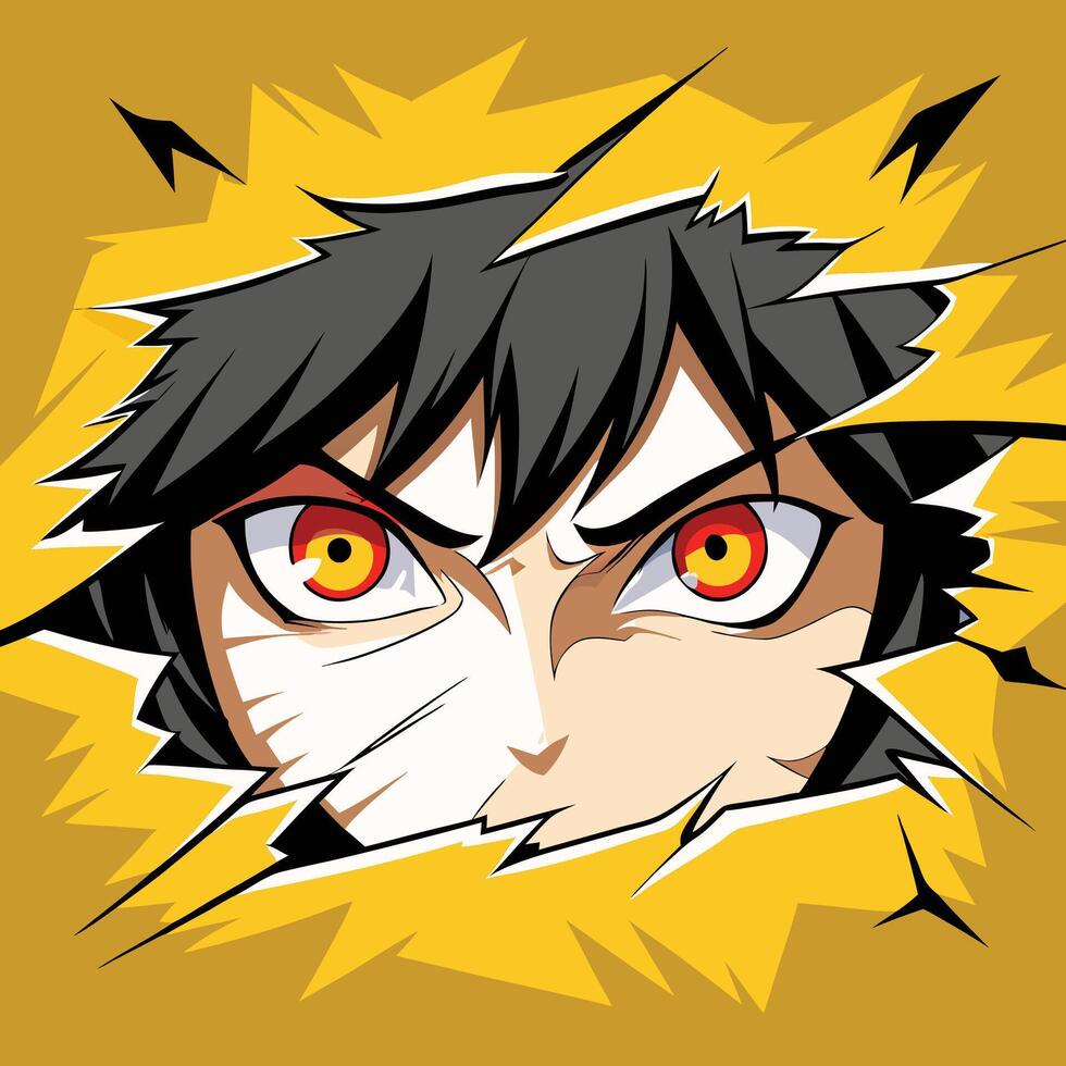 anime cartoon design vector