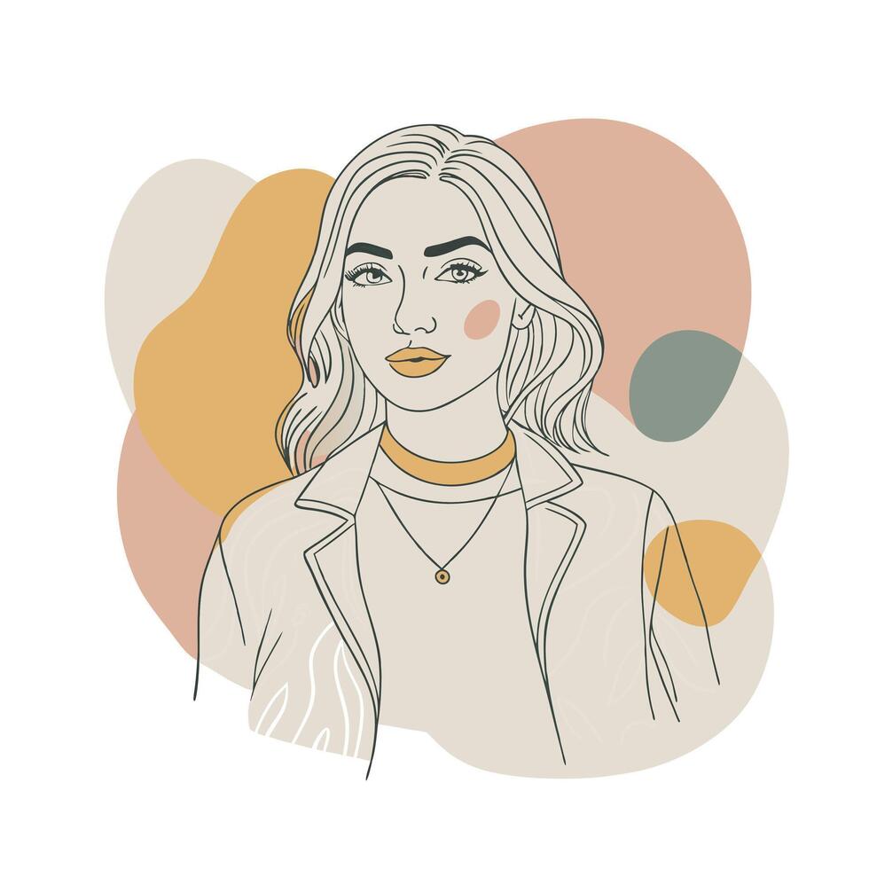 a girl with suit vector