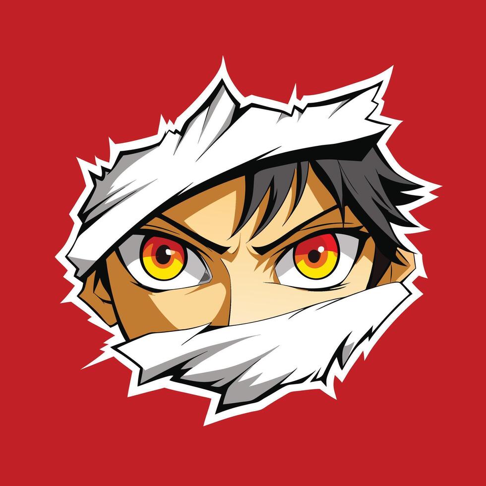 boy anime faces vector