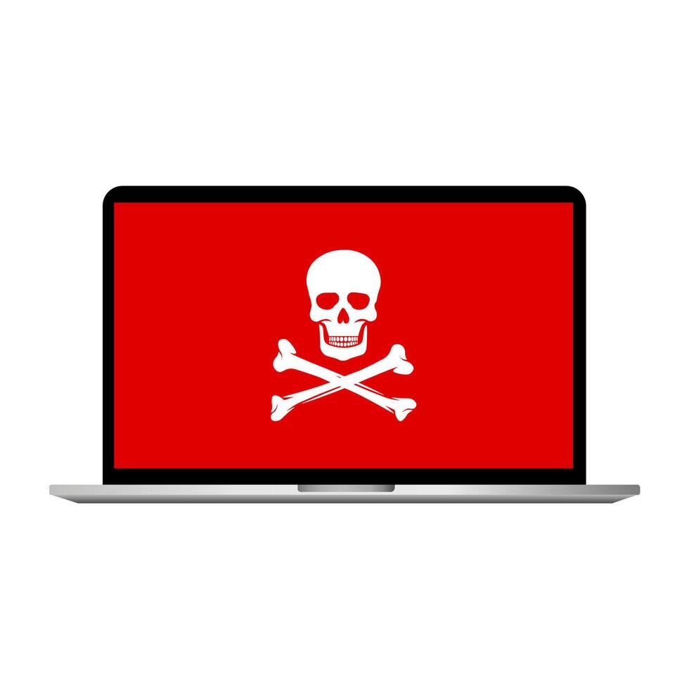 Computer virus and malware hacking attacks. Antivirus icon. illustration vector