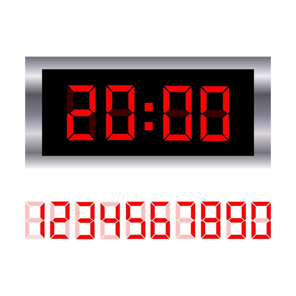 illustration of a digital clock. Time icon. illustration vector