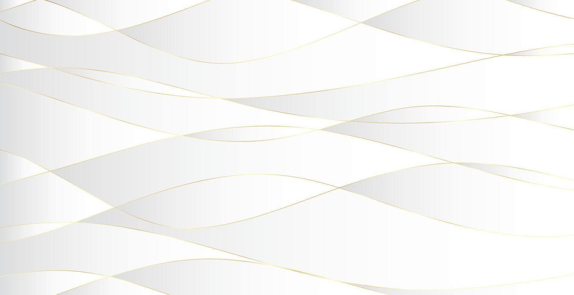 Abstract background with gold waves. Luxury paper cut background, golden pattern, halftone gradients, cover template, geometric shapes, modern minimal banner. 3d illustration. vector
