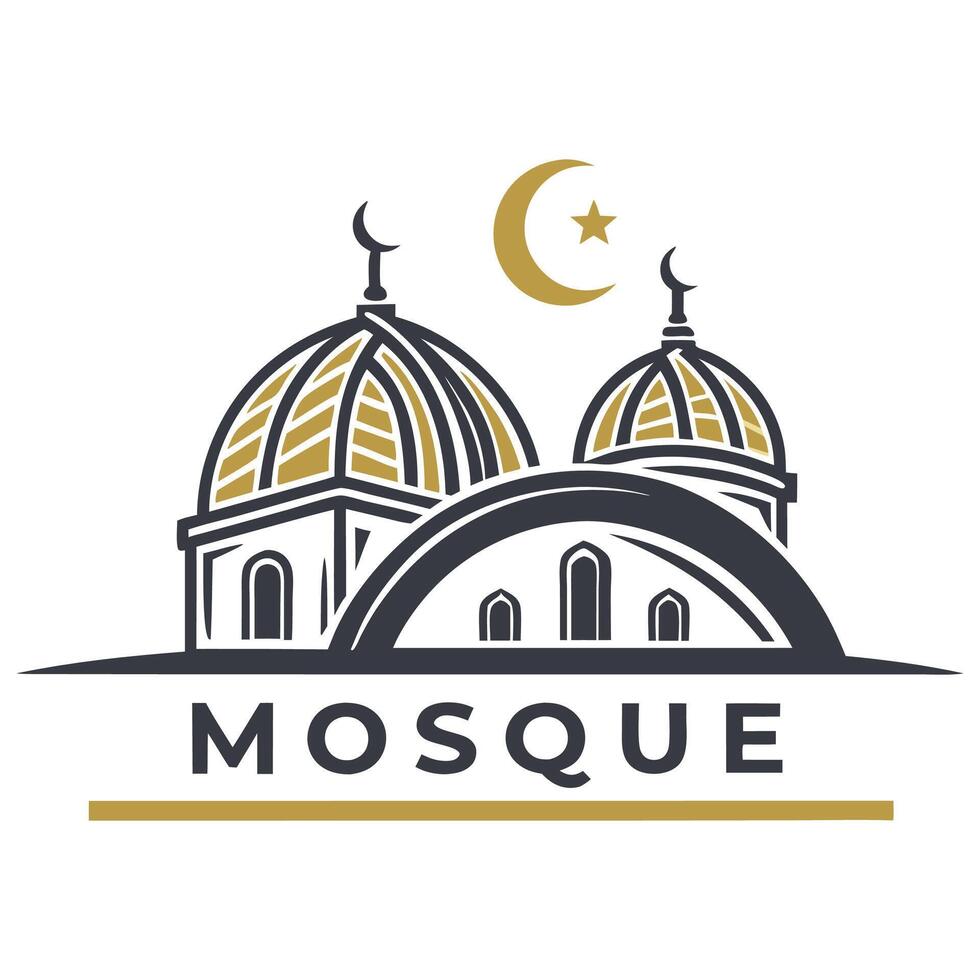 Top Mosque Logo Design. vector