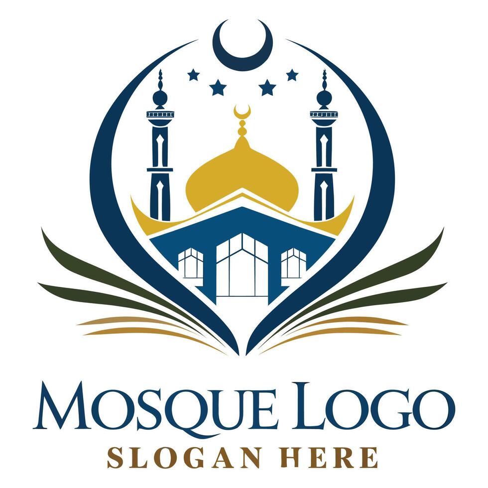 Distinctive Mosque Logo Idea. vector