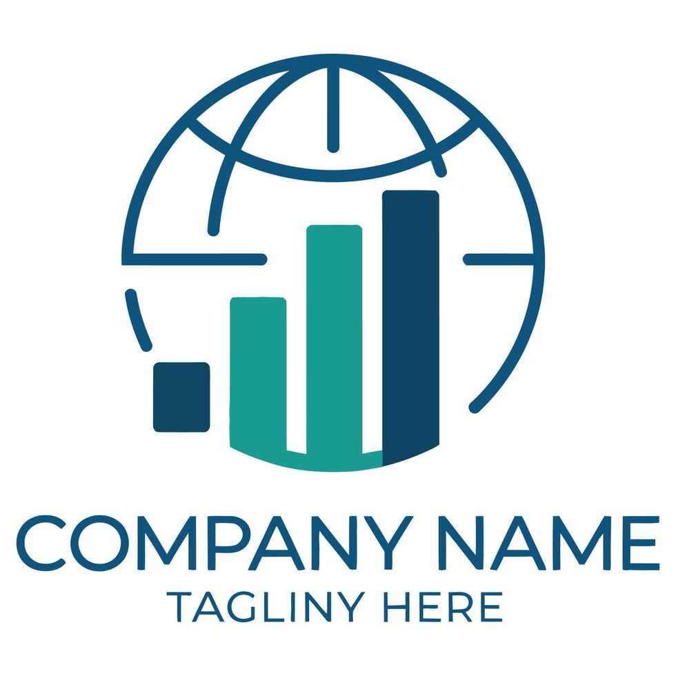 Global business logo design vector